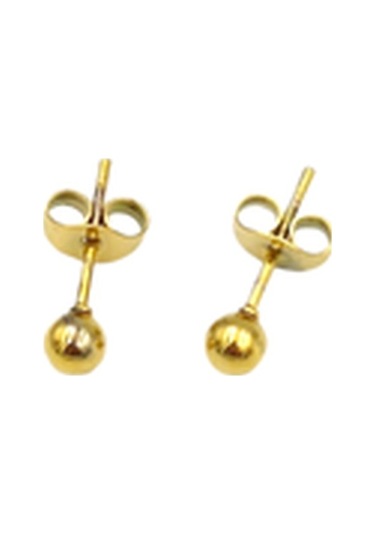 Çelik 4 Mm Düz Top Küpe 001