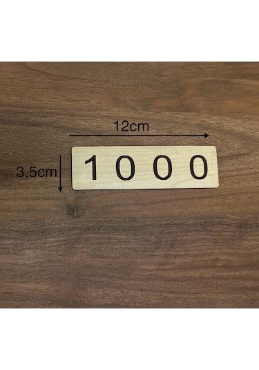 Montessori Ahşap Sayı Kartları 1-9000