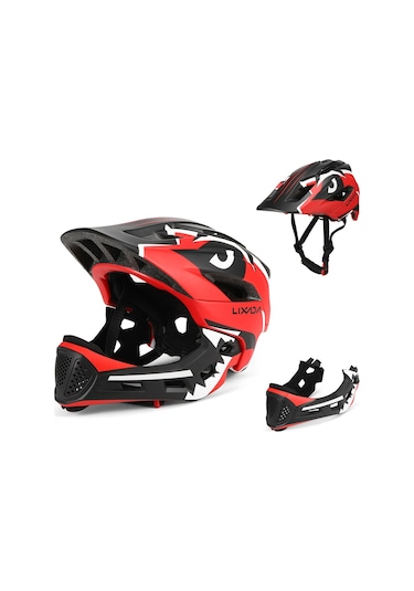 Lixada Timsah Tarzı Çocuk Açık Hava Bisiklet Kaskı Kırmızı
