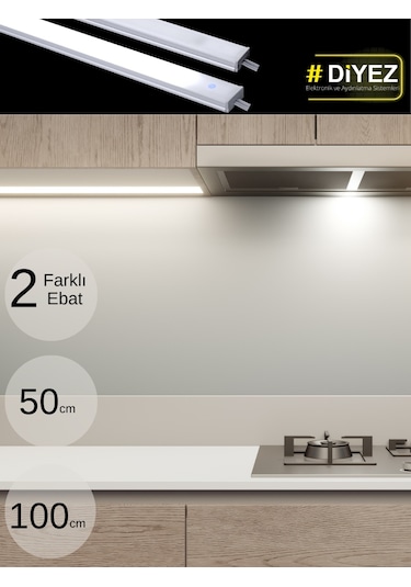 Dekoratif Mutfak Tezgah Üstü Led Lineer 100cm 3000k Gün Işığı