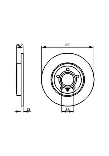 Audi A4 2.0tdı 2006-2008 Bosch Arka Disk 288 Mm 2 Adet