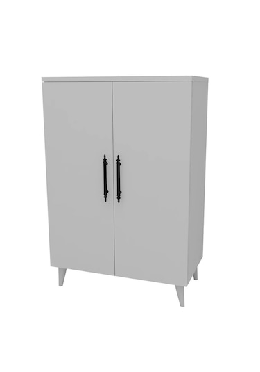 Reyo Home Enda 3 Raflı 2 Kapaklı Çok Amaçlı Dolap Beyaz