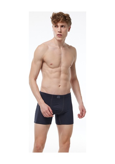 Malabadi Erkek Füme 6 Lı Pamuk Elastan Uzun Boxer 073 Füme