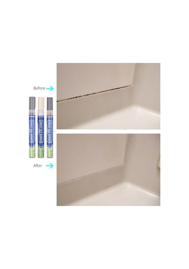 Xindoker Bıgthumb Seramik Derz Dolgu Kalemi - Küf, Su Ve Leke Önleyici, Toksik Olmayan, Çevre Dostu, Beyaz Gümüş