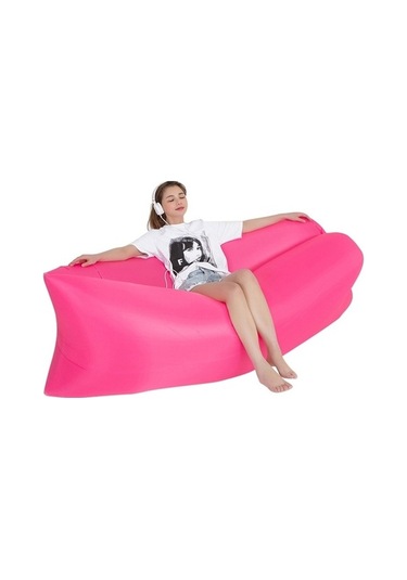 Prestigegoods 200x70cm Kırmızı Gül Kırmızı Açık Hava Yatağı, Taşınabilir Su Şişme Kanepe Kırmızı