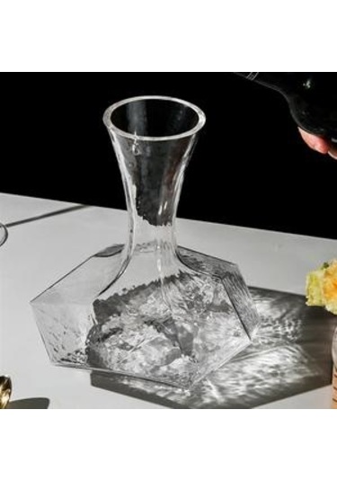 1 Adet Moda Ev Eğimli Ağız Dekanter Şarap Konteyner Mutfak Bar