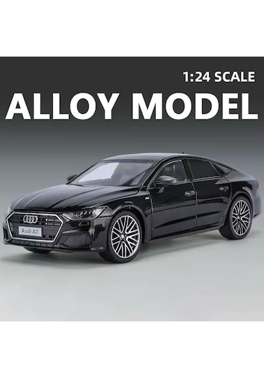 Scowetto Audi A7 Araba Siyah 1:24 Diecast Metal Model Araba Koleksiyon Araba 21 Cm Oyuncak Araba