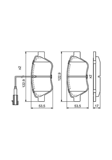 Fiat 500c 0.9 2013-2017 Bosch Ön Balata Wva23705