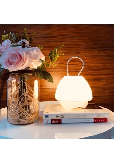 Didadodo Şarjlı Akıllı Yatak Odası Gece Lambası Beyaz, Küçük Boy Çok Renkli