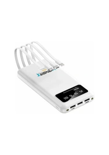 Enerx Enr-p20dc 20000 Mah 2.1 Amper Dahili Kablolu Powerbank Siyah 5570