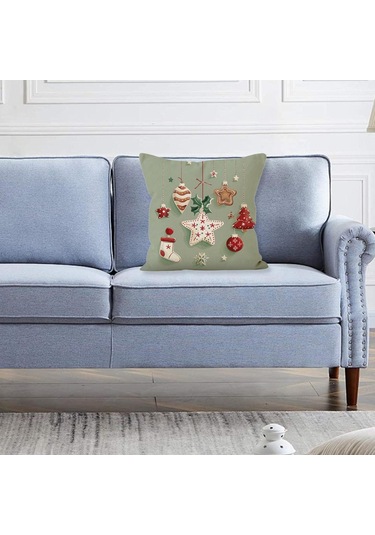 Suntek Yılbaşı Yastık Kılıfı Noel-yıldızı-baskısı-a Noel Yıldızı Baskısı A