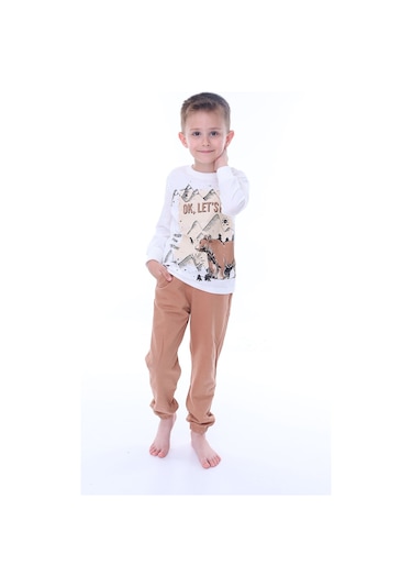 Zuzunga Ready For Adventure Çocuk Eşofman Takımı Alt-üst Beyazkahve