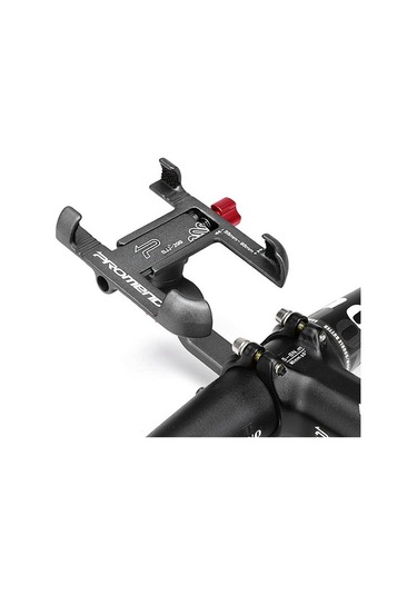 Pazly 360 Dönebilir Bisiklet Gövdesi Telefon Tutucu - Alüminyum Alaşım, 55-95mm Ayarlanabilir Siyah Siyah