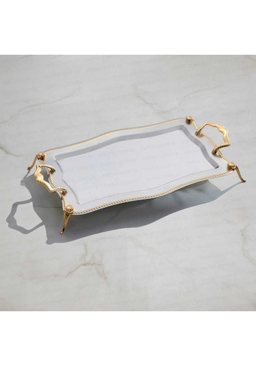 Nehir Zincir Altın Ayaklı Saten 18/10 Paslanmaz Çelik Çay Kahve S