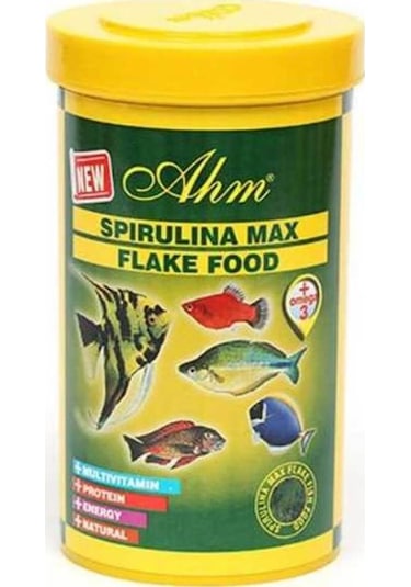 Ahm Spirulina Max Flake Bitkisel Pul Balık Yemi 100 Ml