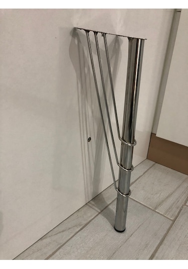 Metal,venüs 40 10 10 Cm Krom ,sehpa,puf ,sandalye Ayağı 4 Adet