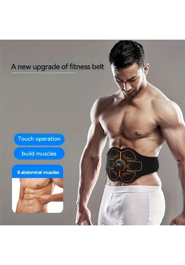 Fochsia 1 Adet Karın Kası Antrenman Kemer Black Usb İle Ayarlanabilir Bel Masajörü Çekirdek Egzersizler İçin Dayanıklı Altın