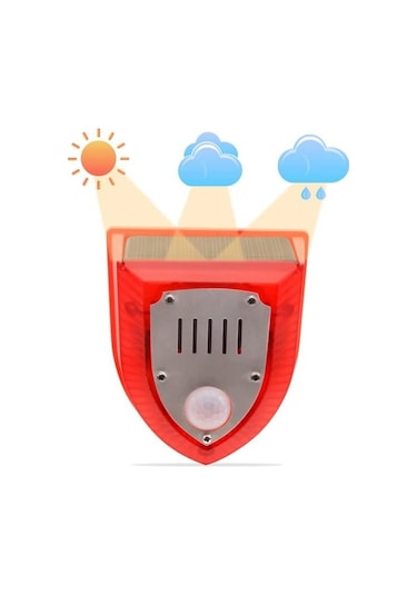 Powermaster Pm-26953 Köpek Silah Sesli Hayvan Kovucu Alarm Cihazı Hareket Sensörlü Solar Panelli