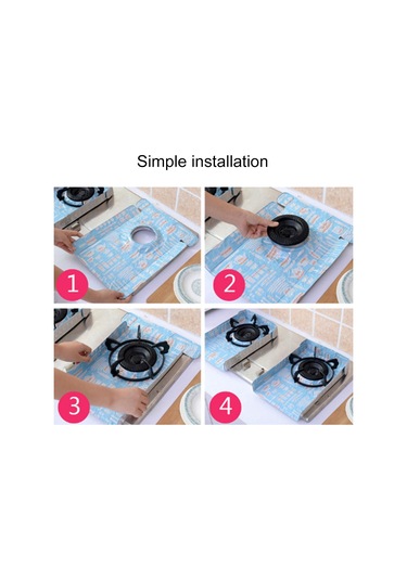 Sones 2 Adet Gazlı Ocak Koruyucu Folyo Isıya Dayanıklı Kir Önleyici Astar Temizlik Mutfak Aletleri Matı