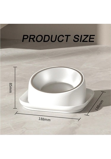 Pazly Eğimli Kedi Maması Kabı - Anti-kusma, Kaymaz Tabanlı, Yükseltilmiş Rahat Yemek Kabı