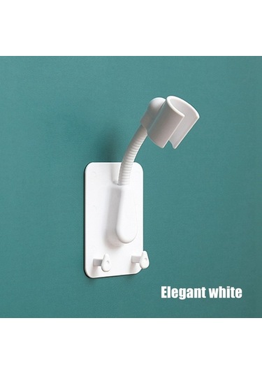 Primepickings Pembe 2 Parça 360 Derece Ayarlanabilir Duş Başlığı Braketi Delmesiz Duvara Monte Evrensel 2 Katlı Gri