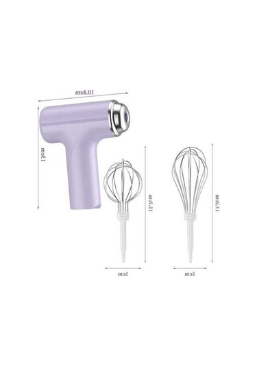 Ulzyvf Yumurta Yiyecek Taşınabilir Süt Pişirme Mutfak Mor Mor Mikseri Kremalı Köpürtücüler Kek Kablosuz Hız Hamuru Gereçleri Elektrikli Çırpıcı Adet 3 1 Hk Mor
