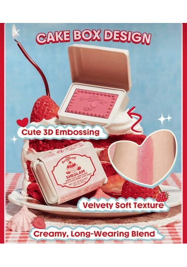 Sheglam Sweetheart Koleksiyonu Çilekli Sevimli Kek Allık Sweetheart