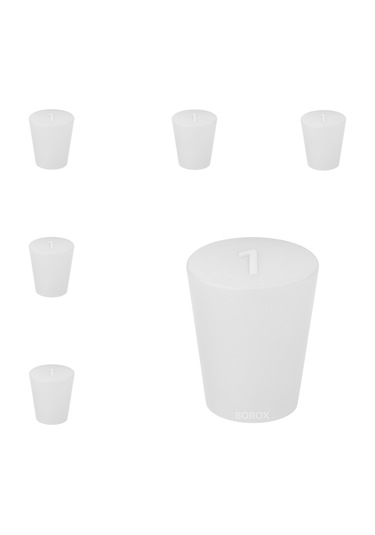 Borox Silikon Tıpa No 1 - 14x19x26mm - 5 Adet