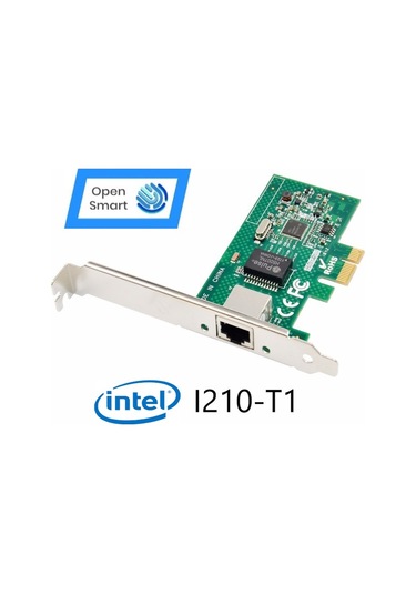 Open Smart 1 Port Intel I210-T1 1Gbe Ethernet Kart - OPS7204NT