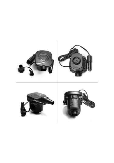 Trendooze Yatağı Taşınabilir Siyah Şişirici Şişirici Pompası Pompa Oto Kamp Hava Hava Hava Elektrikli Dc Bot Araba 50w 12v Hi Çok Renkli