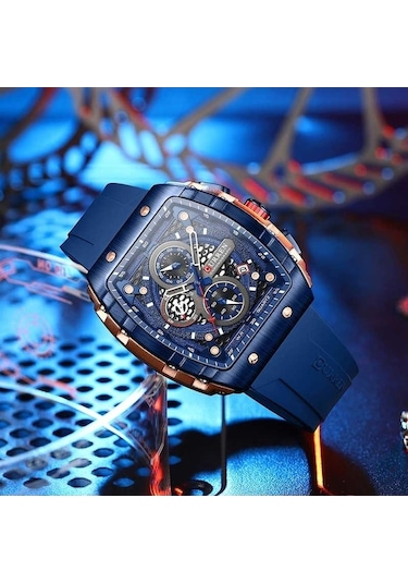 Yingfu 8442 Lacivert Erkek Kol Saati, Yenilikle Tasarım Çok Renkli