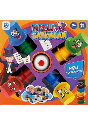 Hızlı Şapkalar Kutu Oyunu - Çocuklar İçin Refleks, Zeka Ve Dikkat Geliştirici Eğitici Aile Oyunu