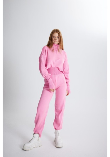 Holly Lolly Alt Üst Triko Thinky Takım Pembe