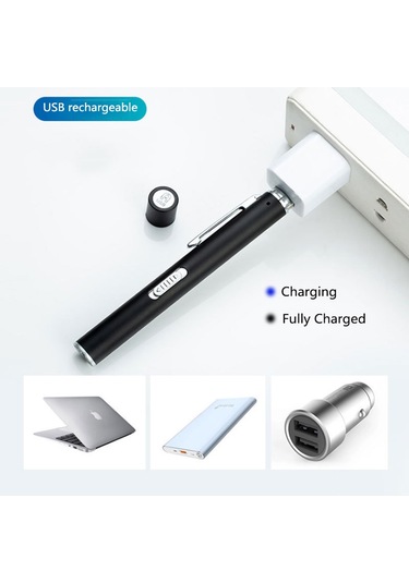 Işık Kalemi Fener Kalem Işıklı Kalem Yaka Kalemi Doktor Kalem Siyah