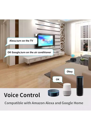Hombey Siyah Akıllı Ir Ev Kontrol Cihazı: Wifi İle Ev Aletlerini Kumanda Et, Sıcaklık Ve Nem Seviyelerini Gerçek Zamanlı Takip Et