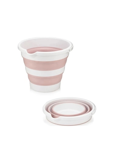 Pratik Katlanabilir Akordiyon Su Kovası 12 Lt Pembe