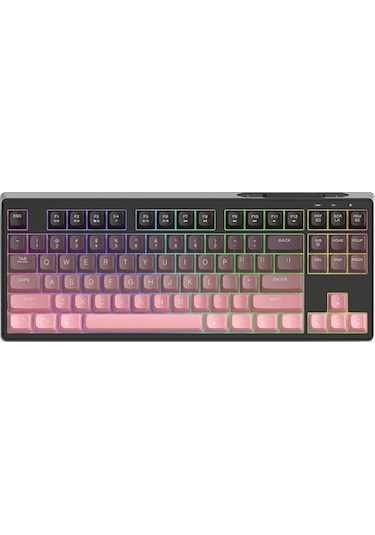 M87 2.4g Bt5.0 Çift Bağlantılı Tft Led Ekranlı Rainbow Gaming Oyuncu Klavye