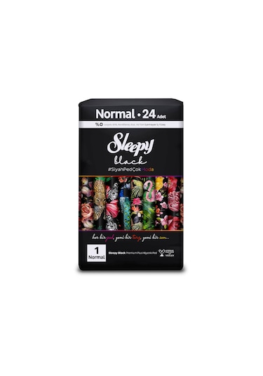 Sleepy Black Premium Plus Hijyenik Ped Normal 24 Adet Ped