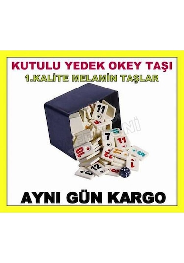 Star Kutulu Okey Taşı Yedek Okey Taşı Taşları Melamin