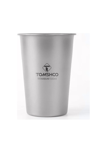 Tomshoo Dış Mekan Kamp Titanyum Kupa Saf Titanyum Su Kupası Bira Bardağı Taşınabilir Gümüş