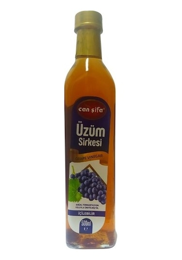 Can Şifa Doğal Fermantasyon Katkısız Üzüm Sirkesi Cam 500 ML