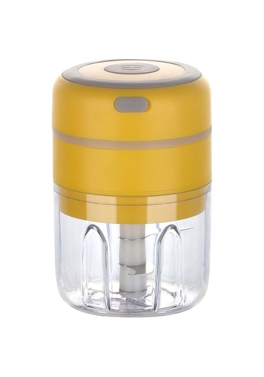 Sones Zm-14 Ev Tipi Mini Kablosuz Elektrikli Sarımsak Ezici, Renk: Sarı Big Power 250ml