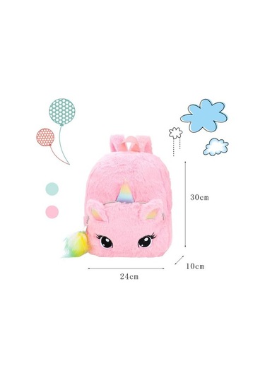 Three Beans Unicorns Karikatür Okul Kitap Çantası Kız Kadın Kürk Sırt Çantası Anaokulu Sevimli Çanta Seyahat Çocuk Schoolbag Çocuklar Hediye Kitap Çantası Pembe W9bh2x Pembe