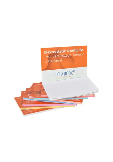Elektrostatik Yapışkanlı Akıllı Not Kağıdı 7x10 Cm 50 Sayfa Pratik Ofis Not Defteri Beyaz