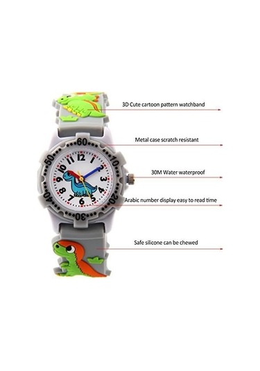 3-10 Yaş Arası Çocuklar İçin 3d Sevimli Karikatür Silikon Bantlı Erkek Kız Çocuk Dijital Analog Bilek Su Geçirmez Saatler Aa Diğer
