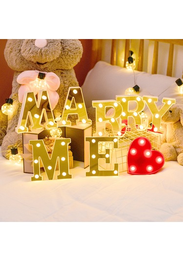 Yunboo Altın Led Harf Işığı Z - Özel Günler, Parti Ve İfade Dekorasyonu, Pil Dışında Gönderim Diğer