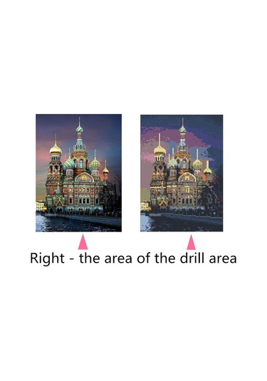 Yaleker Kale Desenli El Yapımı Elmas Boyama Seti - Kanvas Malzeme, 30x40 Cm, Tam Gereçli Diğer