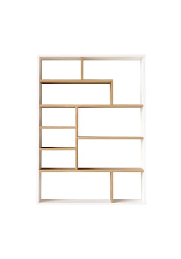 Robin Home Felix Kitaplık 124cm Sepet-beyaz