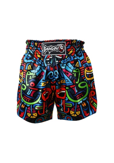Dragondo Mt3037 Clown Muay Thai Kick Boks Şortu Çok Renkli