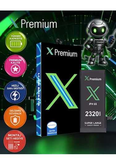 Xpremium Apple Uyumlu iPhone  6s Batarya Pil Süper Yüksek Kapasiteli Güçlendirilmiş 2320 Mah